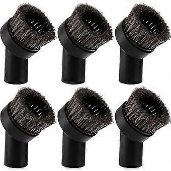 6-pack 1,25 tum (32 mm) dammsugarborstar rund dammborste, tageldammsugarfäste