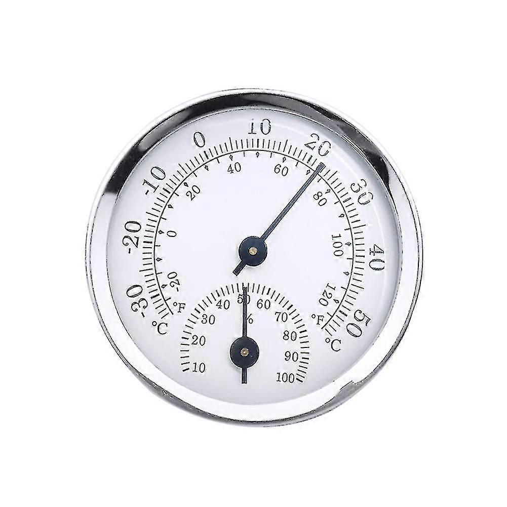 Mini Round Wall Hanging Analog Thermometer Hygrometer Temperature Humidity Meter