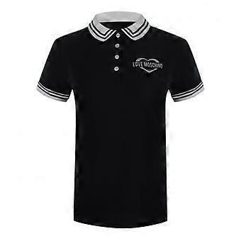 Polo homme Love Moschino en coton avec logo cœur