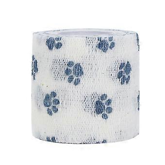 Self Adhesive Pet Bandage Breathable NOn Woven Cats Dogs Injury Elastic Body Wrap Blue