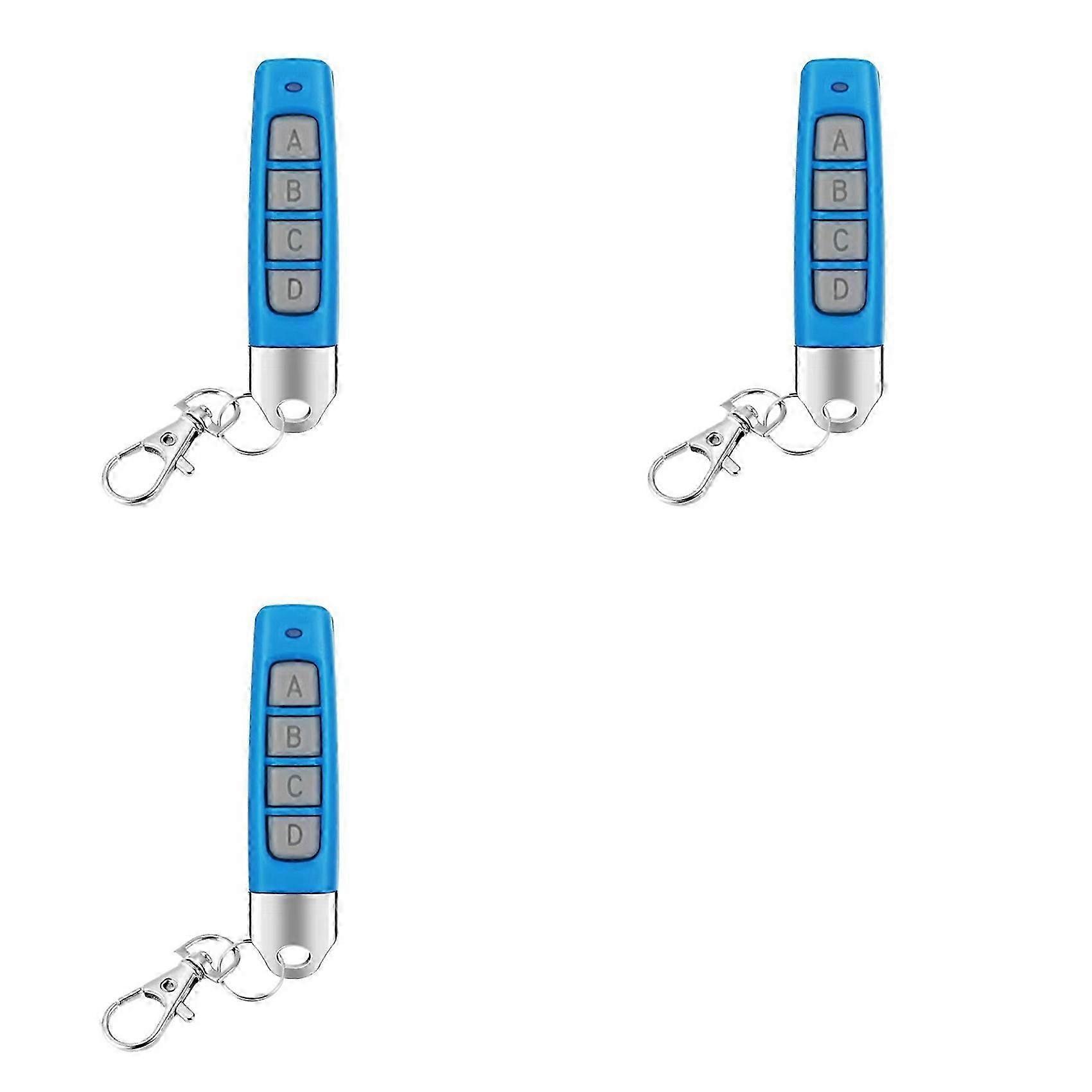 3X 433MHz RF Remote Control Compact Wireless Duplicator compatible withGarage Doors Gates Systems Universal D