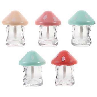 Mushroom Lip Gloss Tubes Plastic Lip Gloss Making Supplies 5Pcs Pack