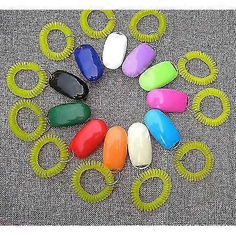 10 Pcs Dog Clicker Multi-color Pet Training Clicker With Wrist Strap For Dog Cat Horse