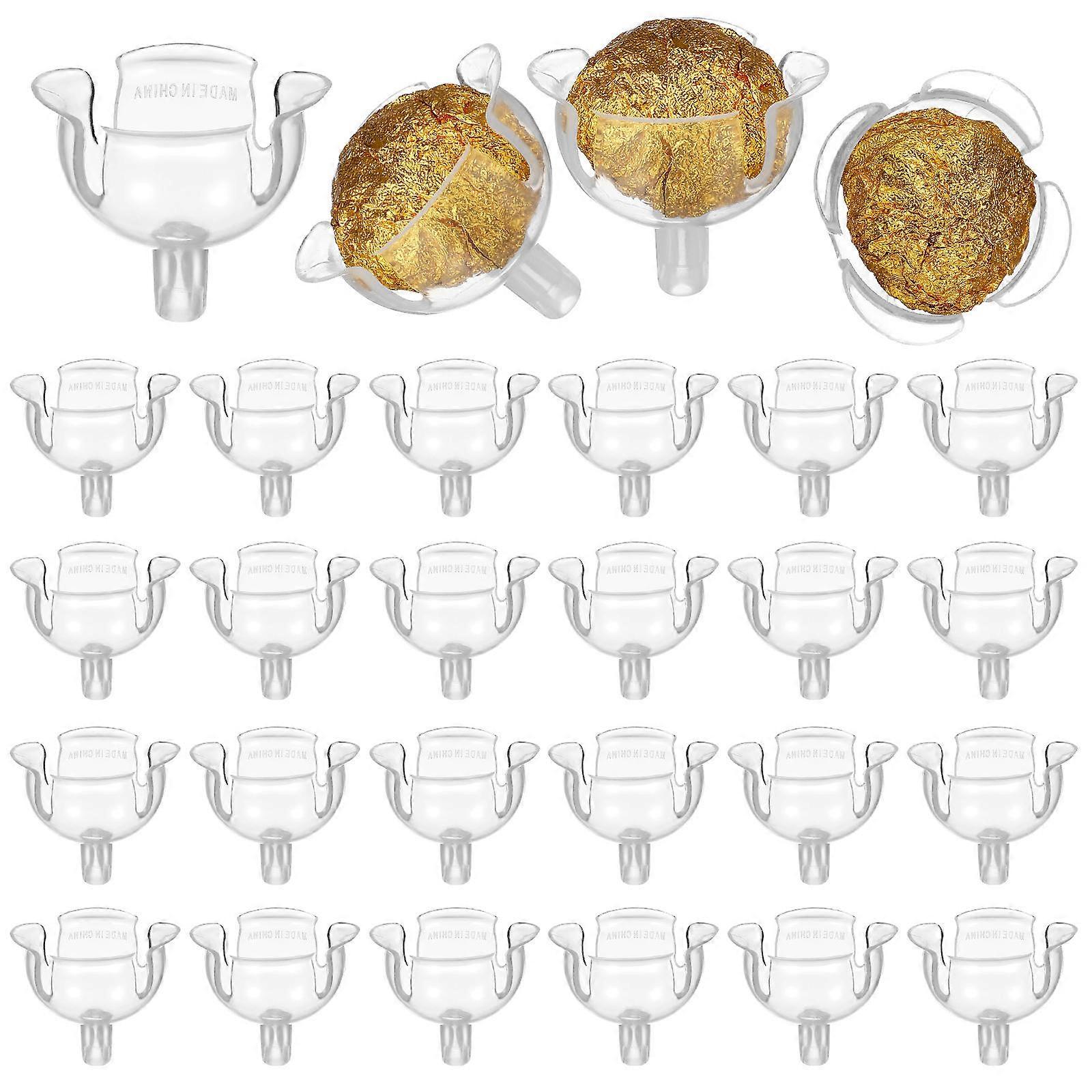 Chocolate Ball Holder Case Candy Base for Storage Use 50Pcs Transparent
