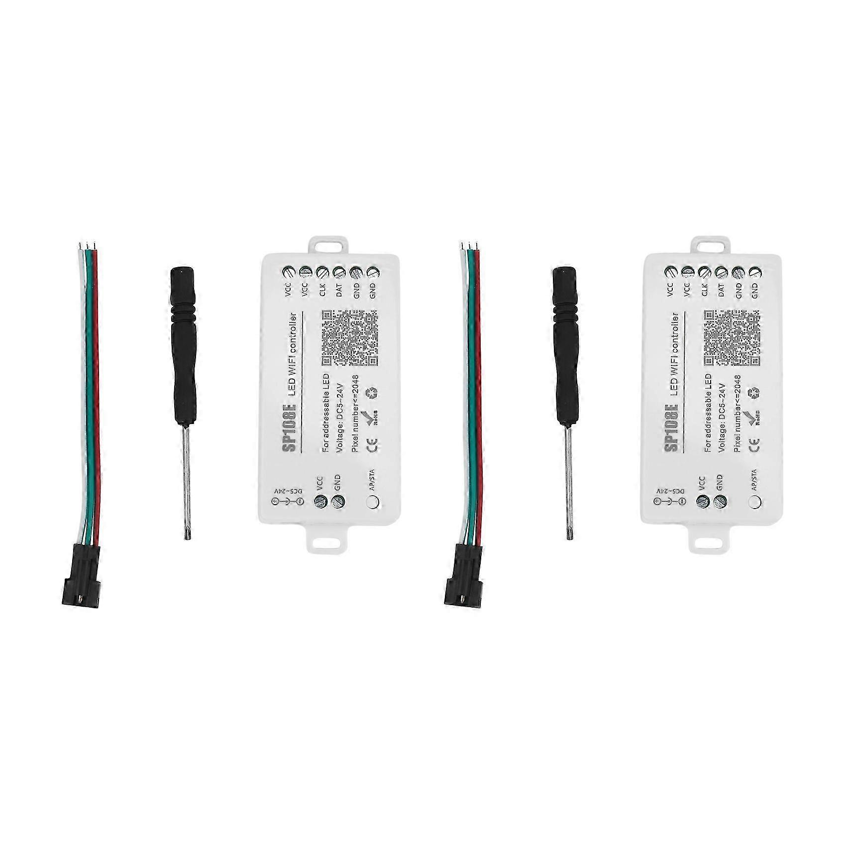 2X SP108E LED Wifi Magic Controller WS2812B WS2813 Etc LED Strip Module Light Smart APP Wireless Control IOS 10/Android
