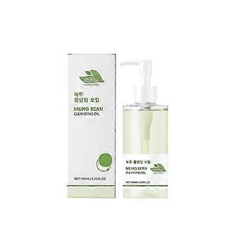 Sanftes Mungobohnen-Make-up-Entferneröl mit Jojoba und grünem Tee Nicht fettender, feuchtigkeitsspendender Gesichts-, Augen- und Lippenreiniger, der Make-up auflöst, Öl und E reguliert