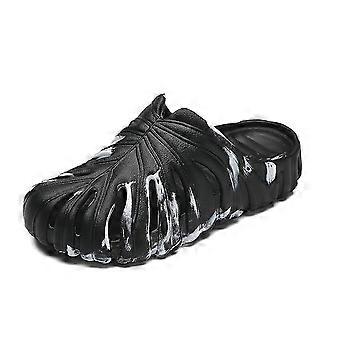 Variegated Monstera Slippers for Women & Men - Breathable Non-Slip EVA Thick Sole Pillow Slides, Quick Drying Beach Sandals