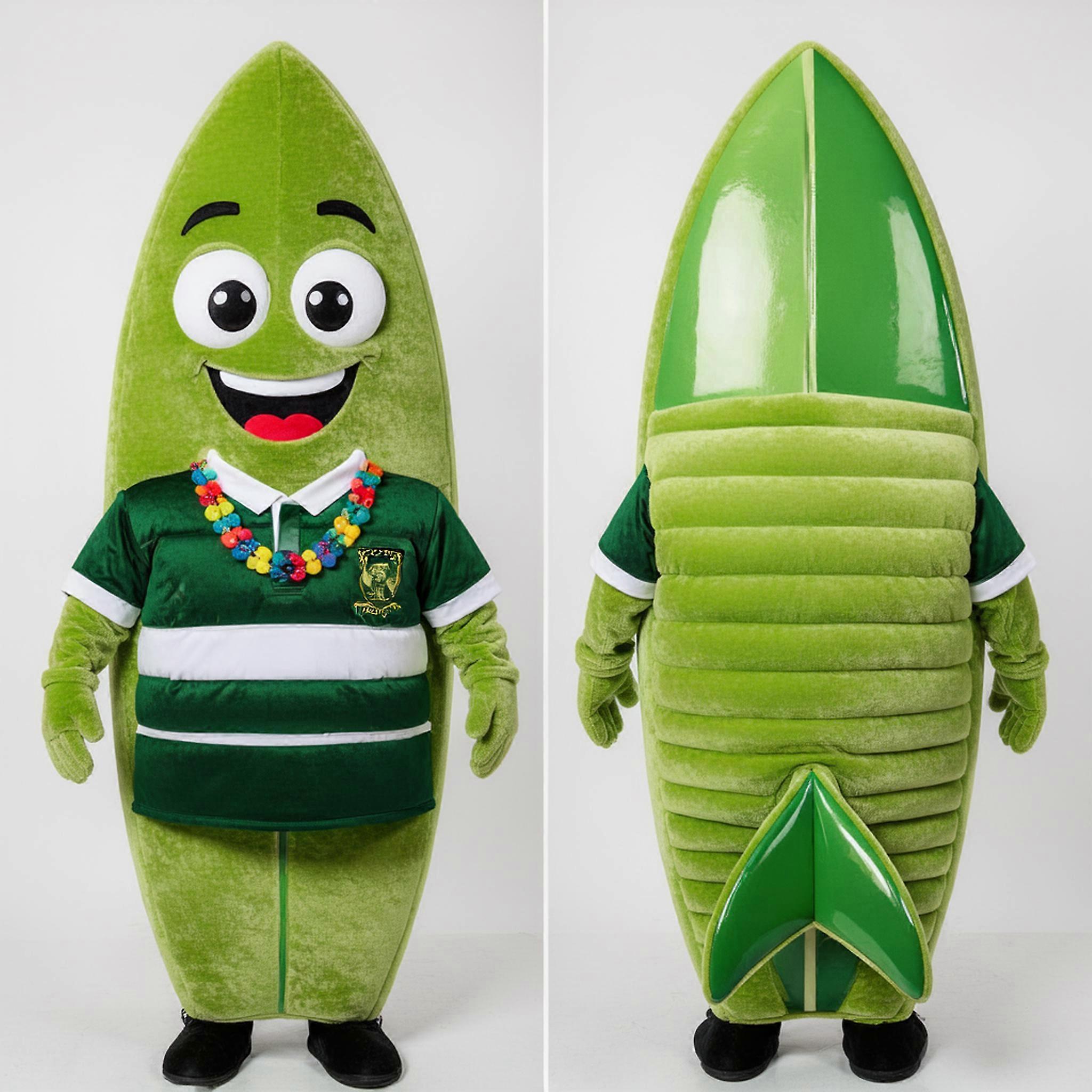 MASTICOT Lime Green Broad Shouldered Surfboard Mascot
