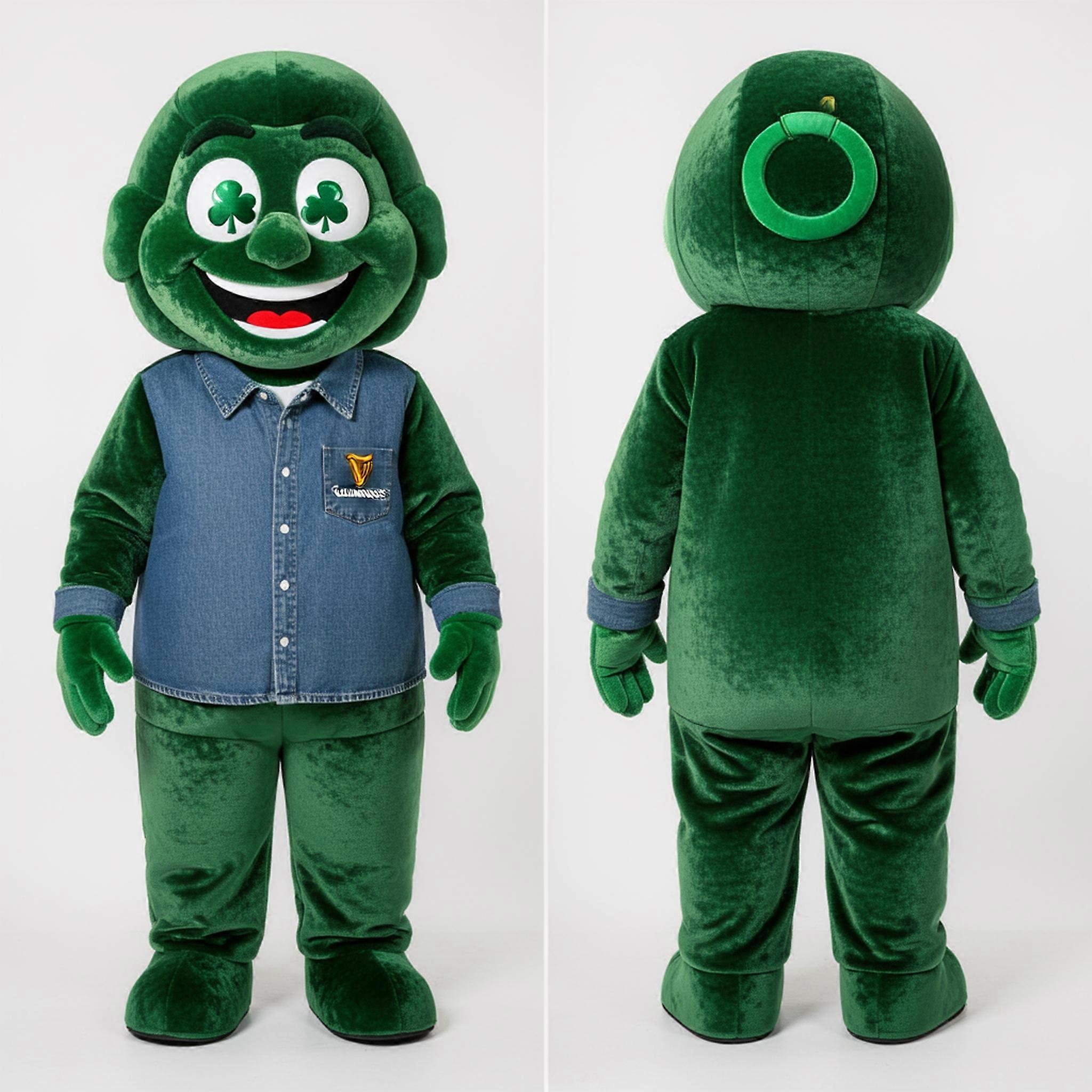 MASTICOT Emerald Green Broad Shouldered Guinness Mascot