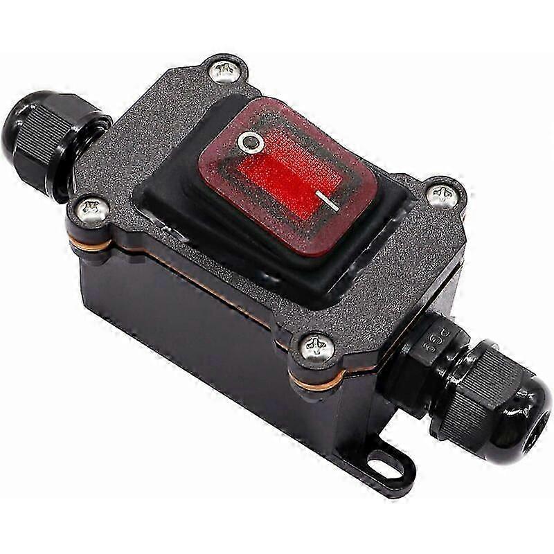 IP67 waterproof cable switch, ON/OFF circuit switch, rocker switch, 220V AC, waterproof double-pole double-throw switch.