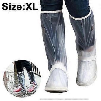 Waterproof PVC Rain Overshoes Reusable Anti-Snow Shoe Covers with Non-Slip Sole for Men and Women Outdoor Travel Daily Commute