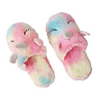 Plush Unicorn Slipper Warm Cotton Slipper for Wearing Non-Slip