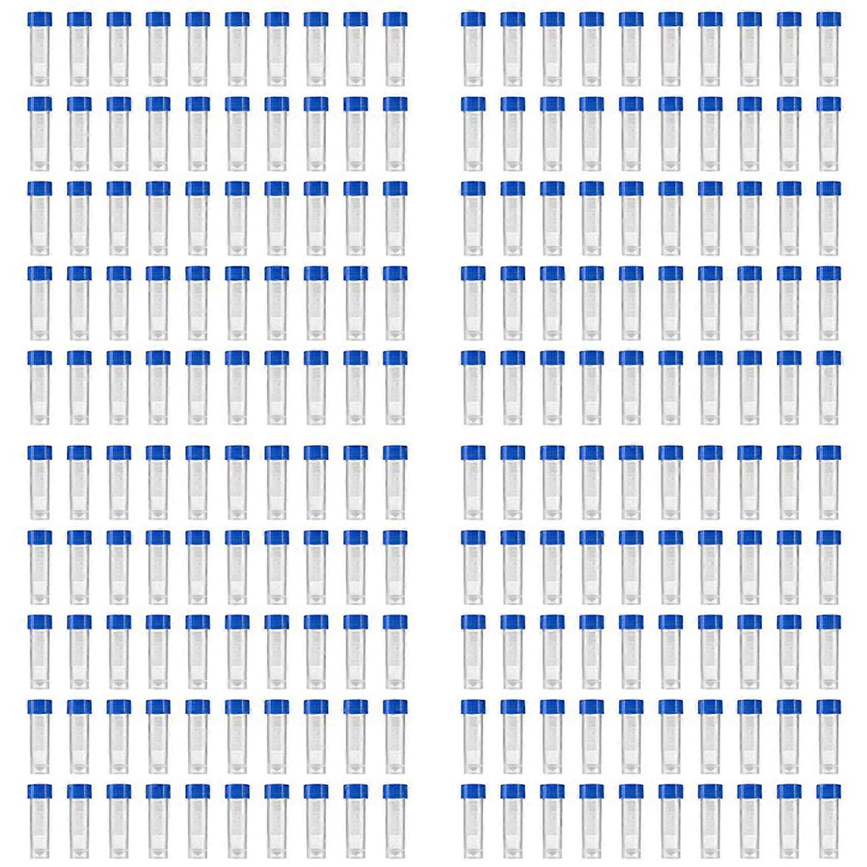 800Pcs 5Ml Plastic Graduated Vial Storage Container Test Tubes with Screw Caps