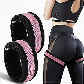 2 Pcs Adjustable Blood Flow Restriction Bands, High-Density Fabric Booty Bands with D-Ring Clips for Yoga Fitness