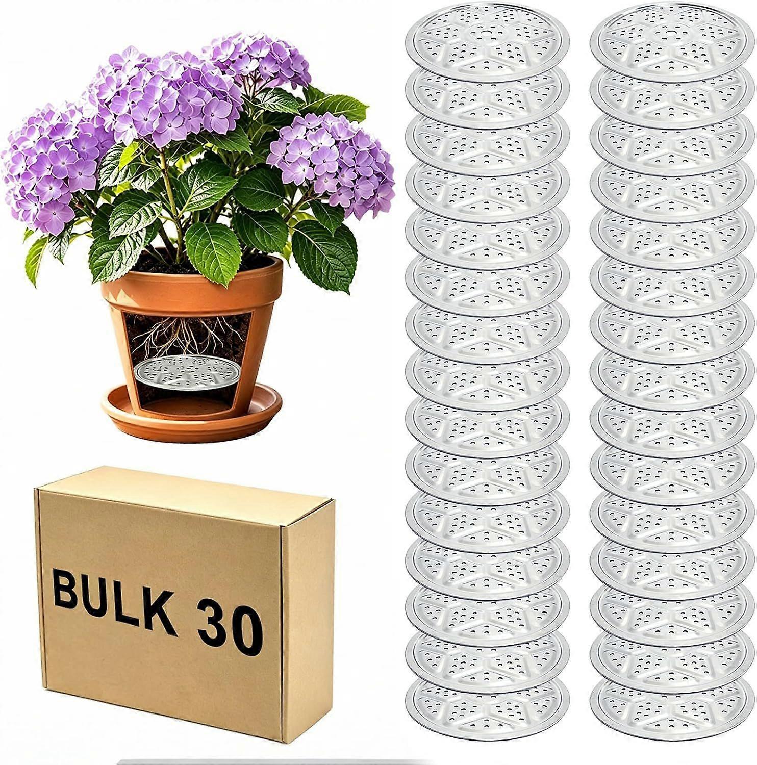 30PCS 9.4 Inch Round Planter Stainless Steel Inserts