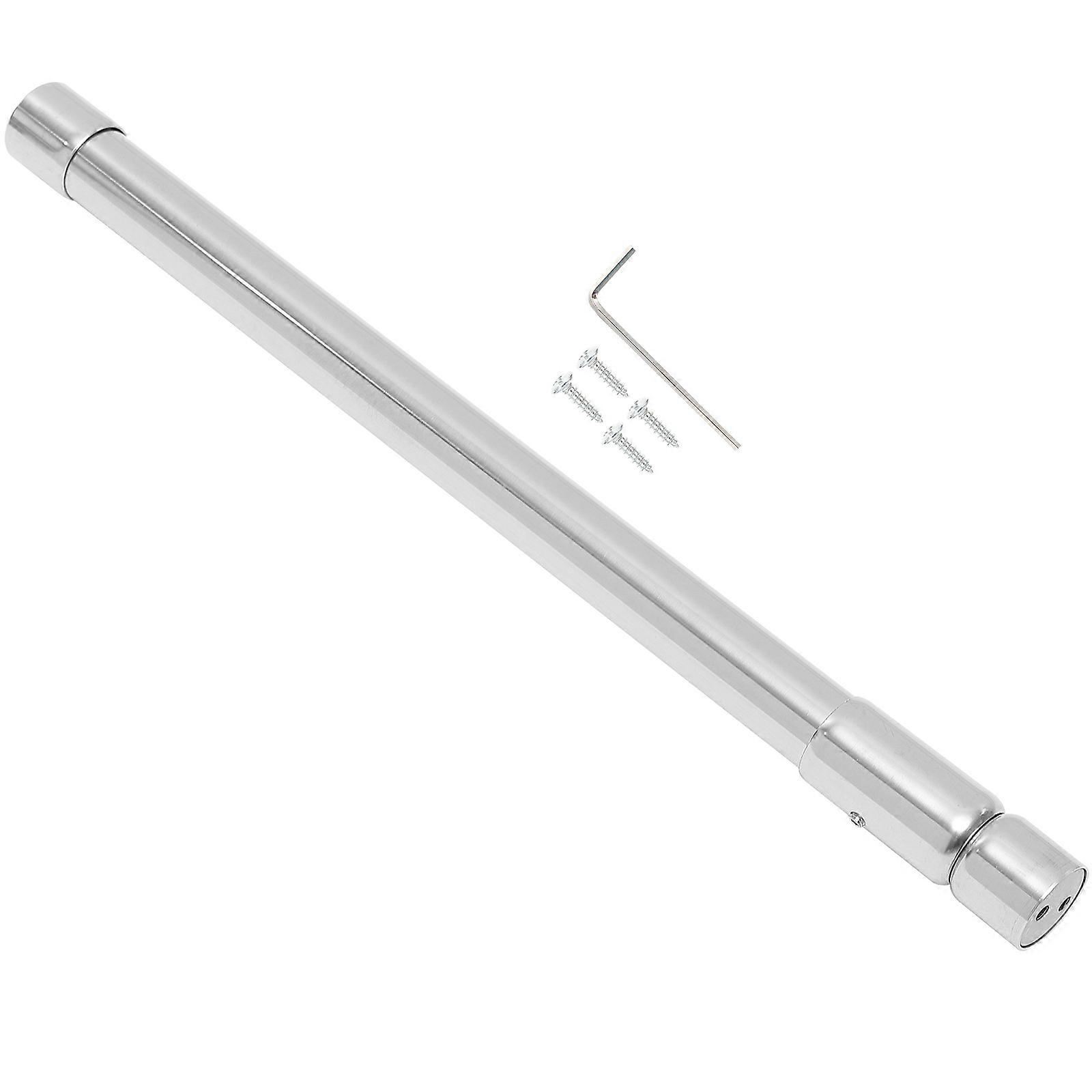 Silver Wardrobe Clothes Drying Rod Retractable Curtain Rod