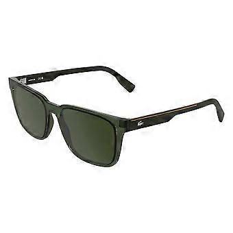 Occhiali da sole quadrati da uomo Lacoste L6077S 301 con montatura completa e protezione UV3, originali.
