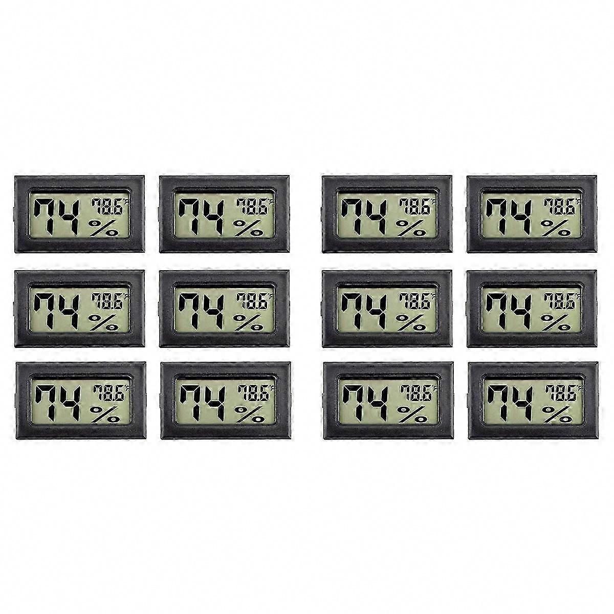 Mini Hygrometer 12-Pack Indoor Digital Thermometer Humidity Meter