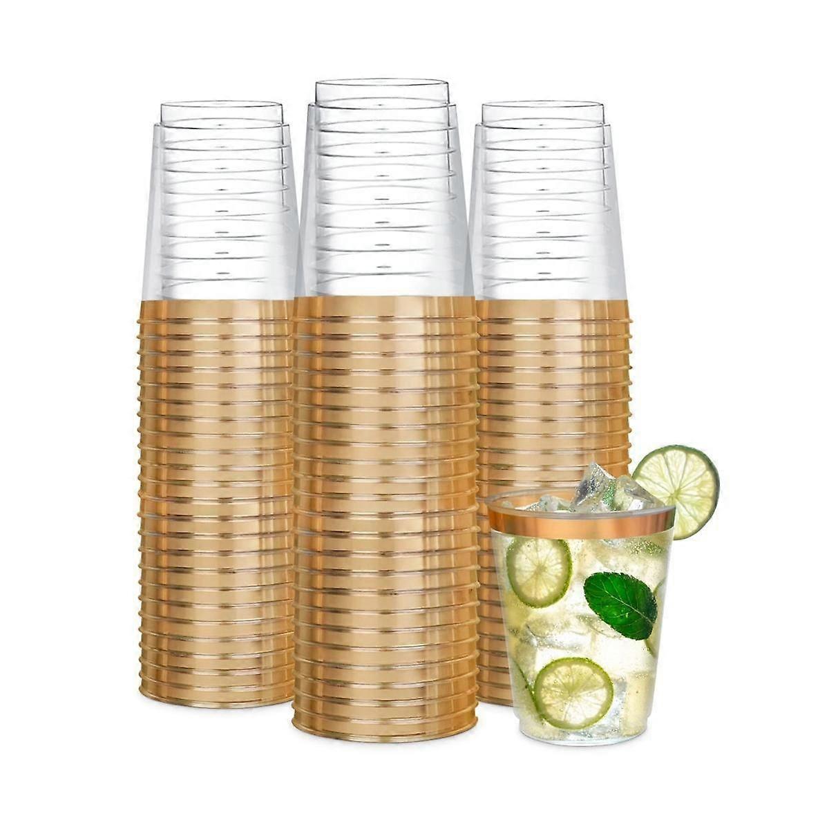 50pcs Clear Disposable Plastic Wine Cups