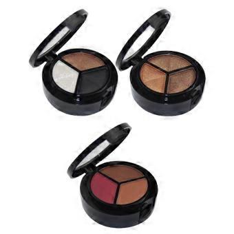 Paleta de sombras de ojos portátil de 3 colores Sombra de ojos de contorno de brillos nacarados para mujeres y niñas Suministros cosméticos