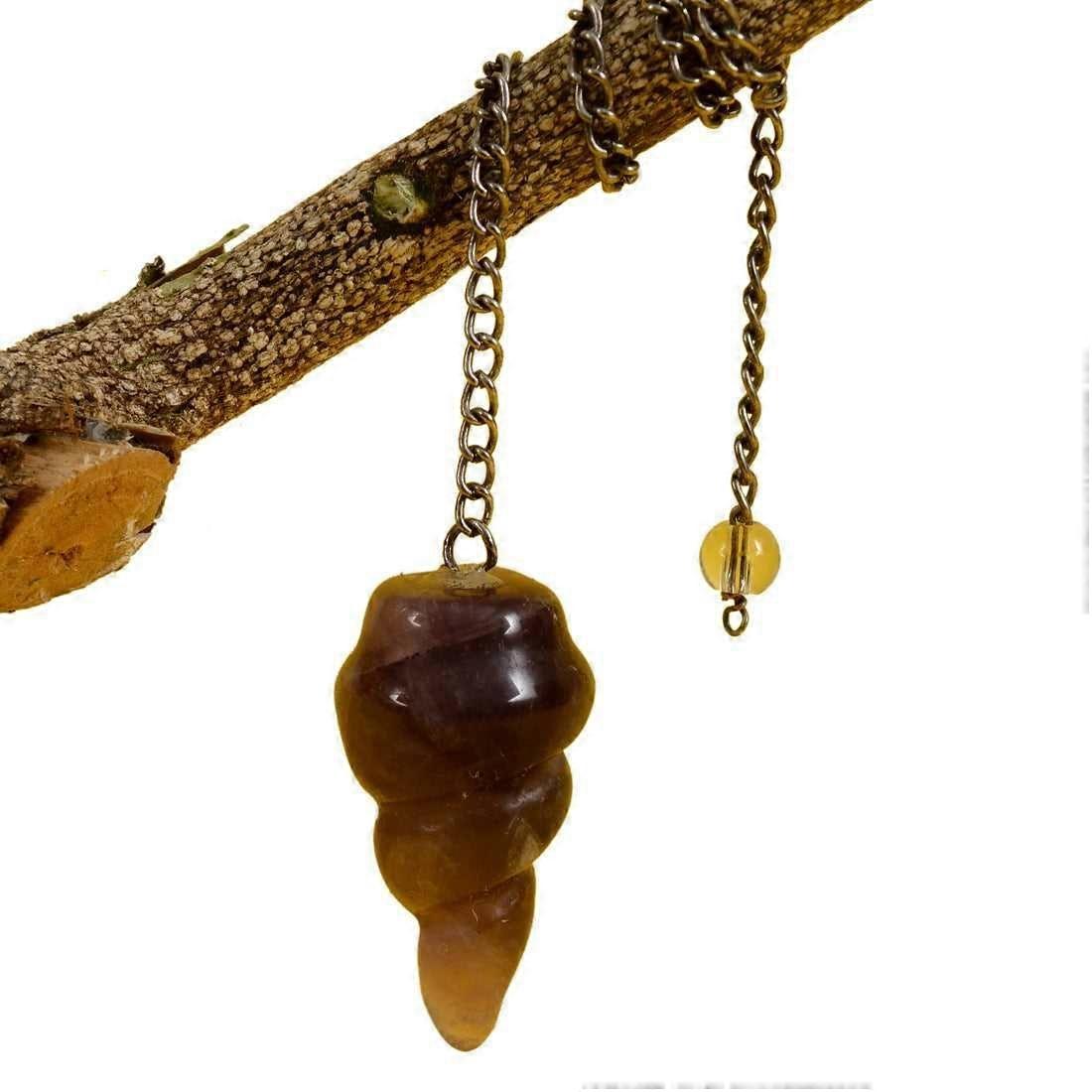 Cone-Shaped Amethyst Pendulum for Divination Use