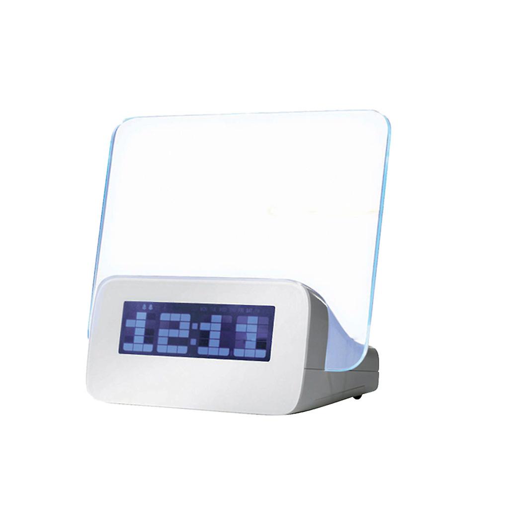 LED Luminous Fluorescent Message Board Digital Alarm Clock Night light +Pen