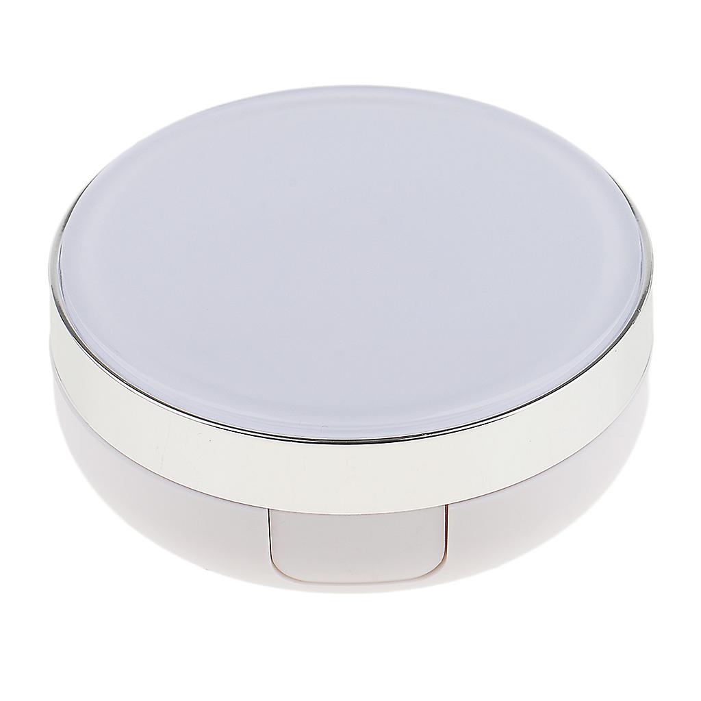 Round Empty Luxurious Portable Air Cushion Puff Box BB Cream Container Case White