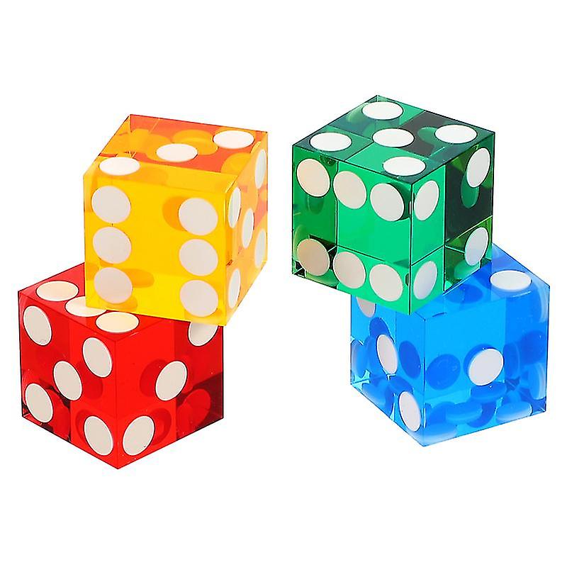 4 Pcs Precision Acrylic Dices Practical Right Angle Dice Entertainment Dies