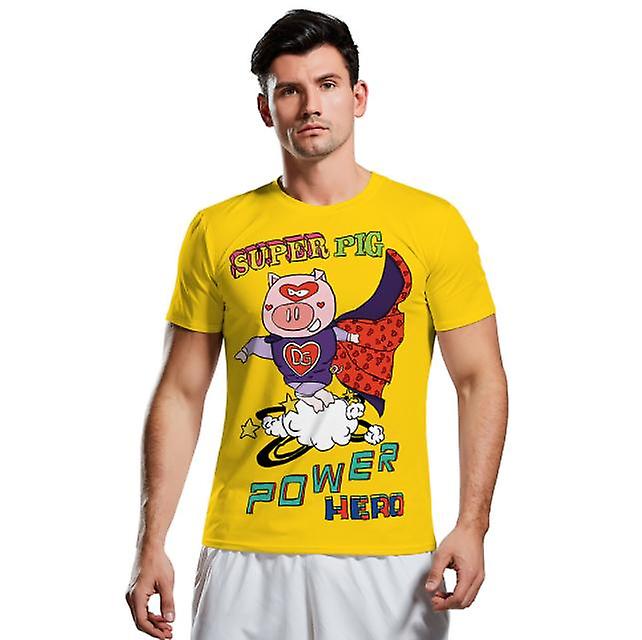 New Outlet Men's 3d Cartoon Sports Plus Size Printing Short-sleeved Pullover T-shirt