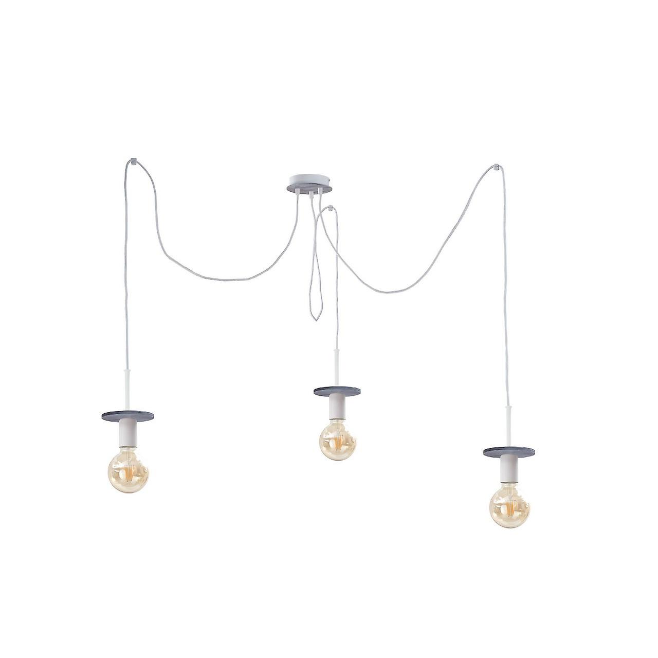 Keter Saturn Cluster Pendant Ceiling Light Grey, 3x E27