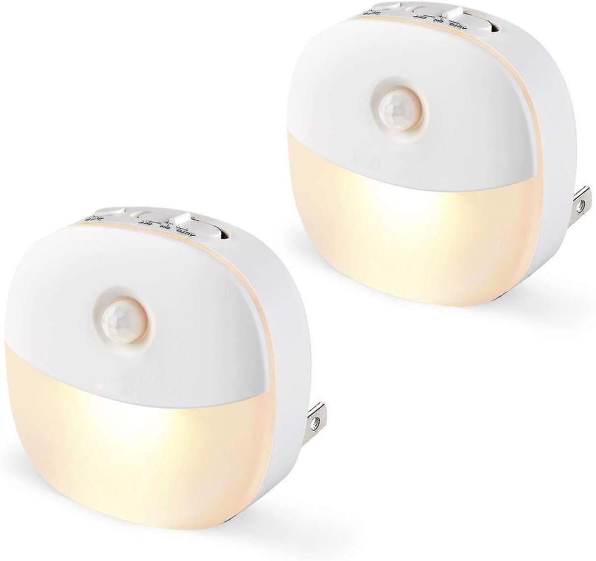 Plug-in Led Motion Sensor Light, Warm Led Nightlight With Dusk To Sensor, Motion Sensor, Adjustable Brightness For Bedroom, Bathroom,