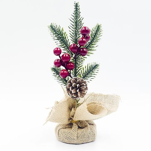 2 Pcs Creative Christmas Pine Needles Cutting Table Decoration
