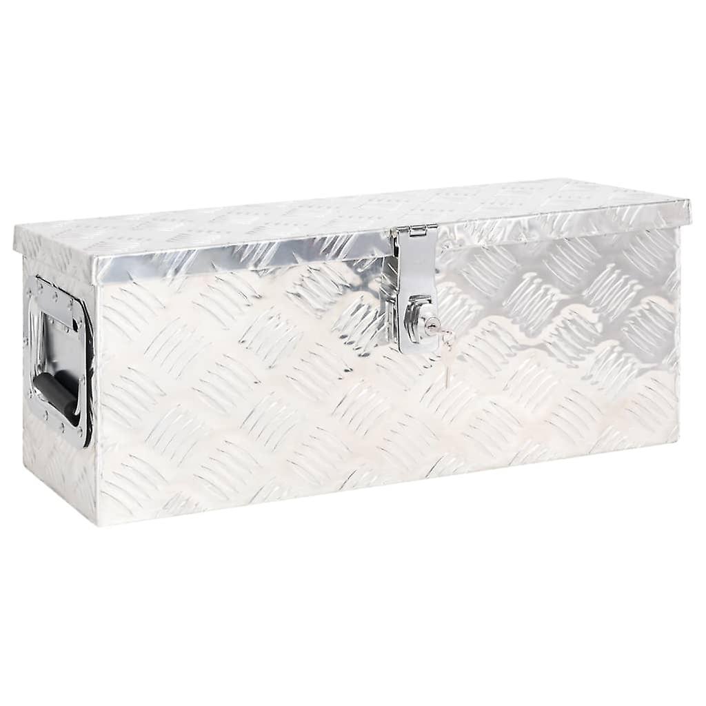 Storage Box Silver 60x23.5x23 cm Aluminium
