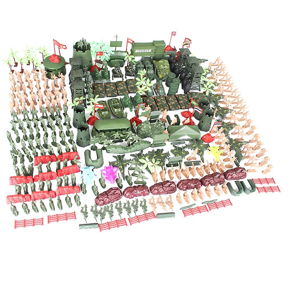 325 Pieces WWII Soldier 5cm Army Figures Playset for Army Sand Scene Model