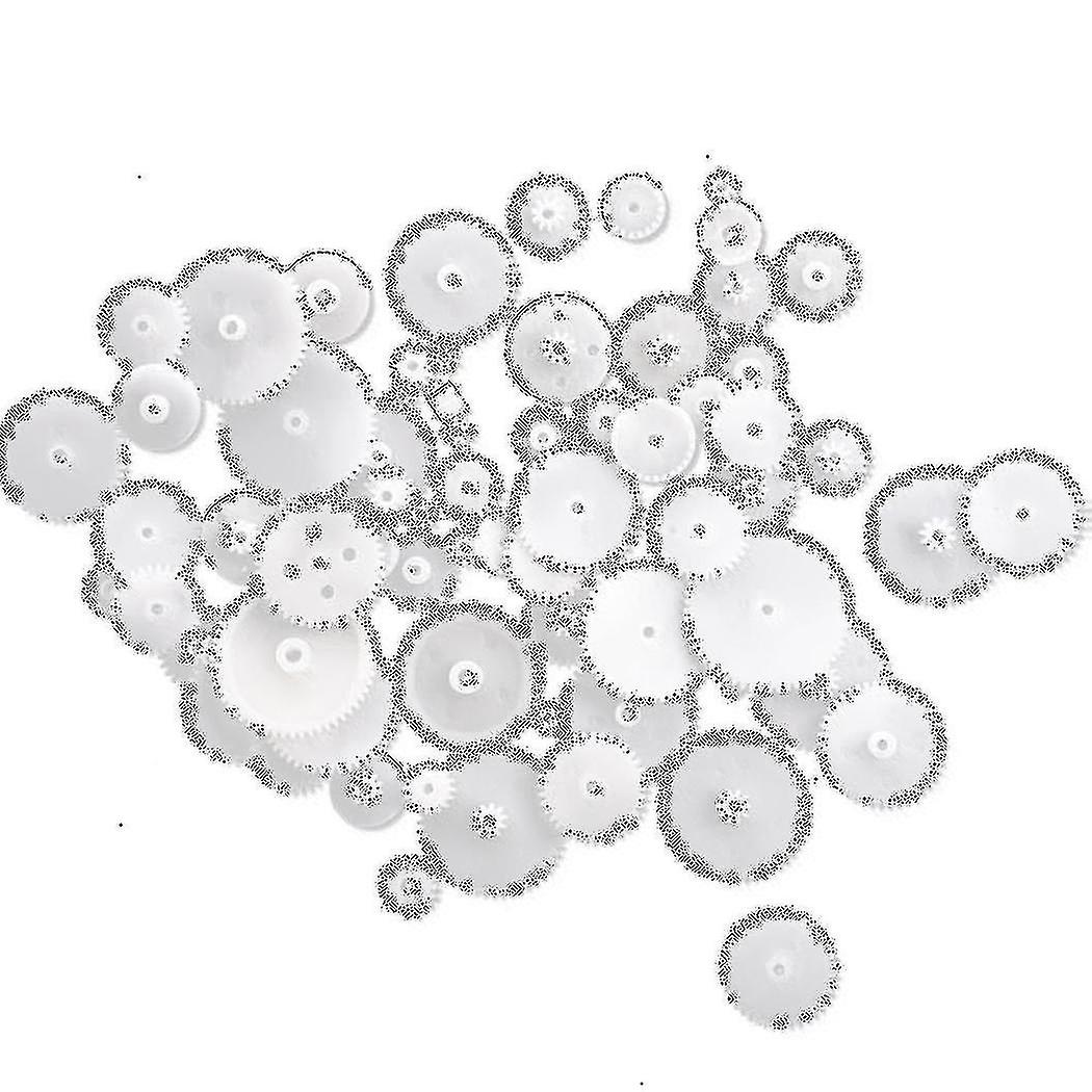 Different Styles White Plastic Gear Set 58 Pcs For Rc Toys