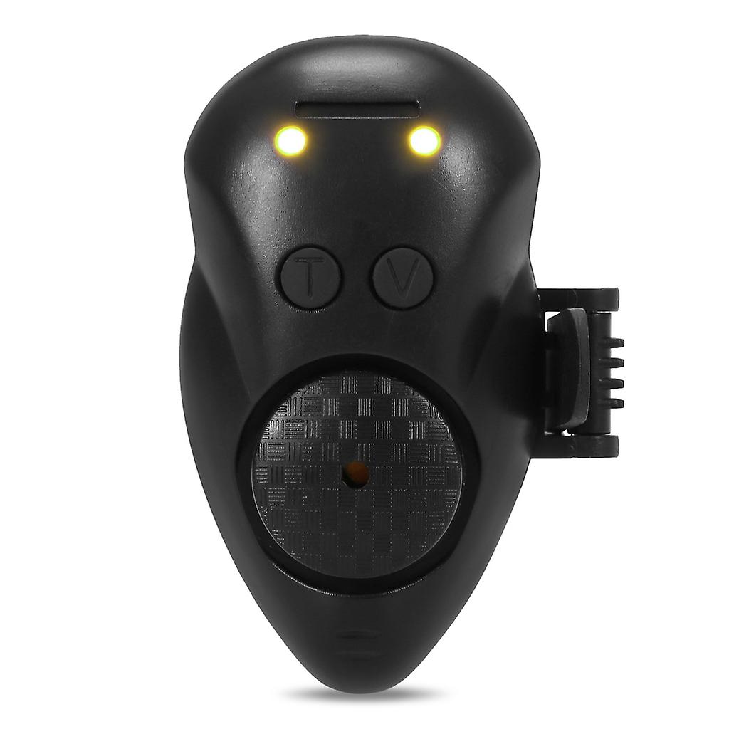 Fiske Bite Alarm,Elektronisk fiskestang agn-varsling indikator LED alarmer svart