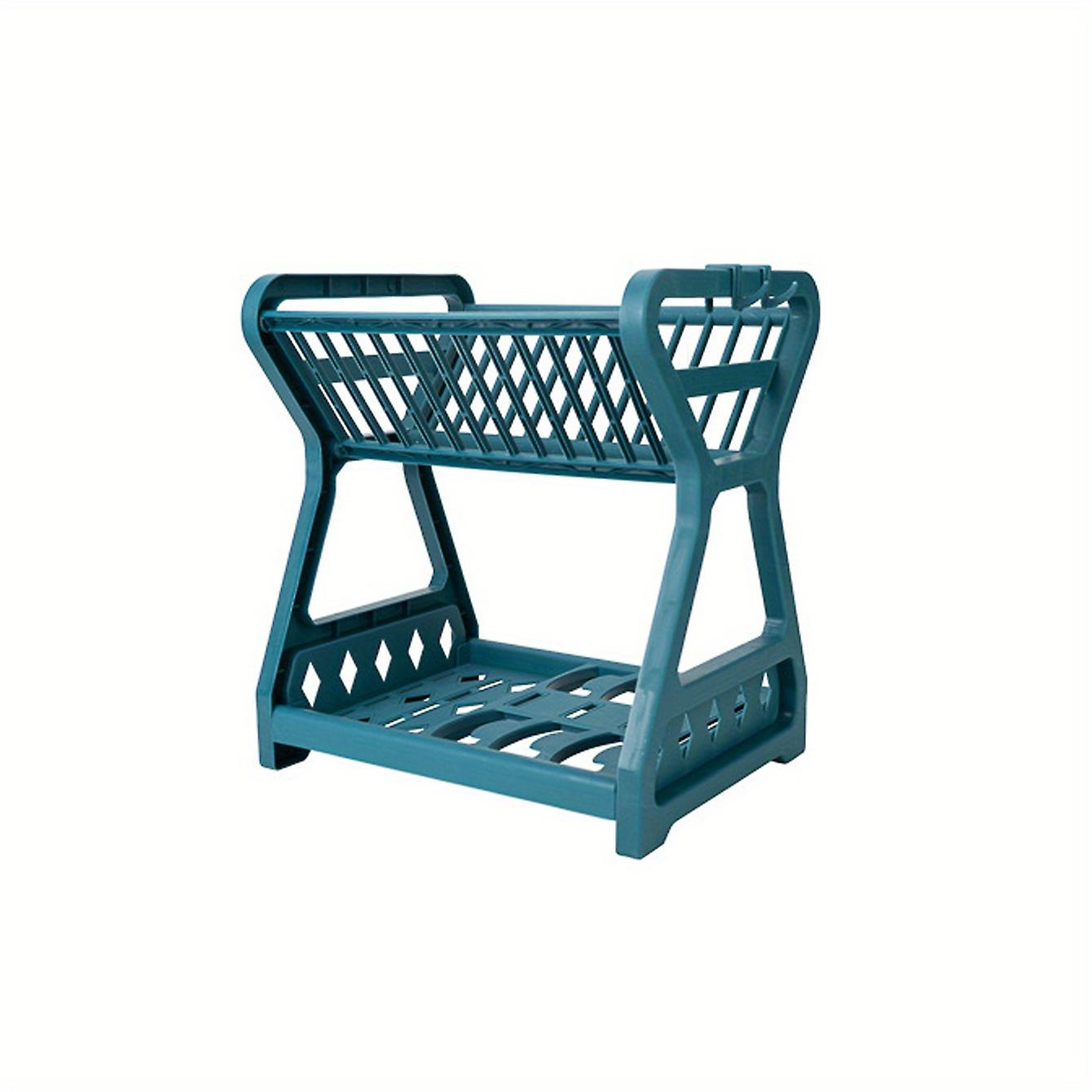 Modern Double Layer Dish Rack - Keep Your Kitchen Organized With This Stylish Dish Drying Rack - Fits Bowls - Home Kitchen Supplies