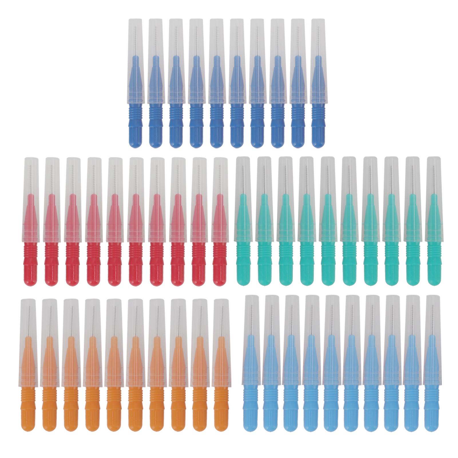 50 Pcs Tooth InterDental Interdental Brush for Oral Dental Health Teeth Cleaning Toothpick Cleaners