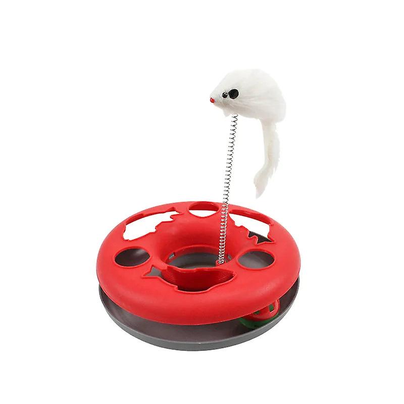 Funny Cat Toys For Indoor Cats Interactive Kitten Toys Roller Tracks With Catnip Spring Pet Toy With Exercise Balls Teaser Mouse