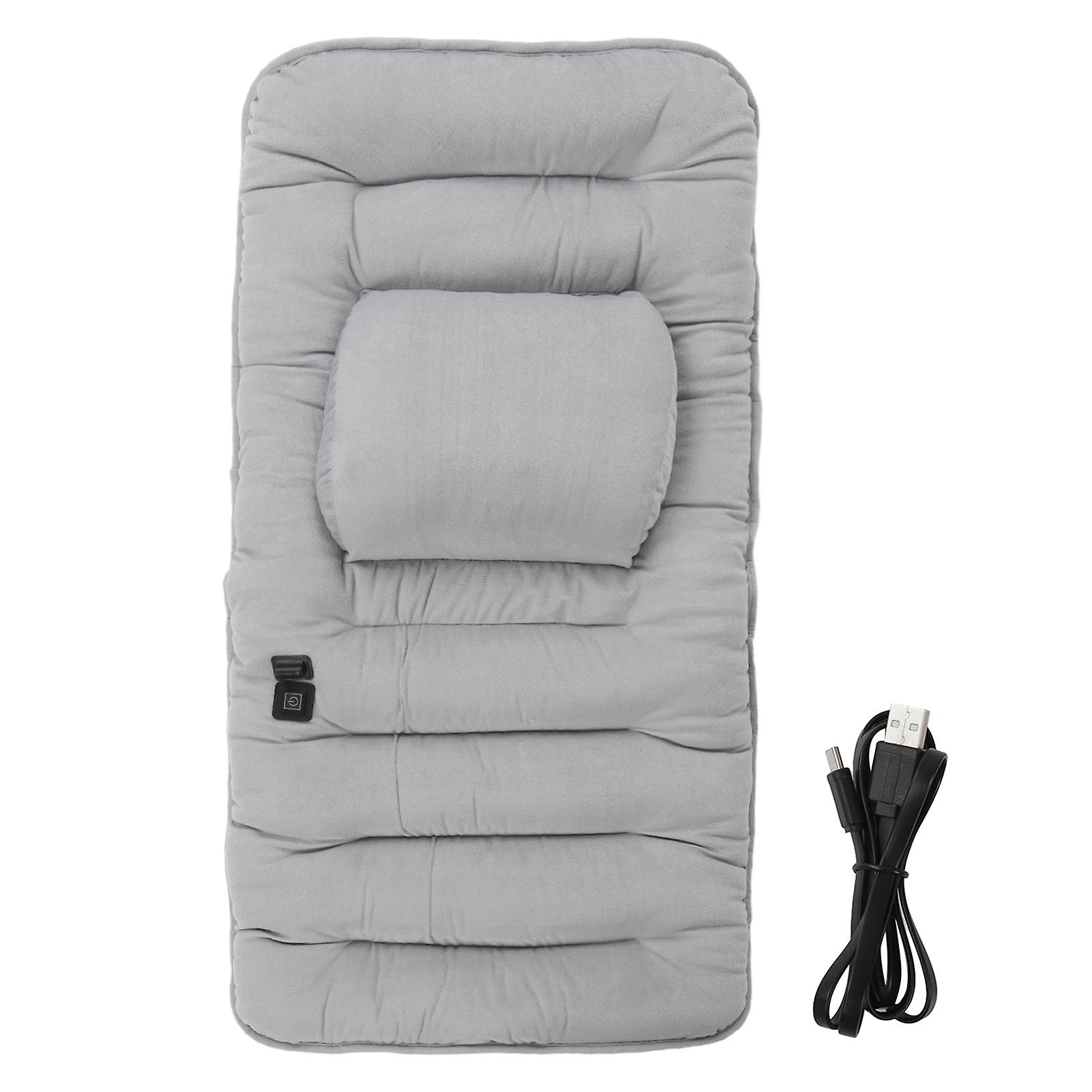 Chair Heating Mat Graphene Heating Light Grey with 3C Adapter Chair Heating Pad Mat for Winter Home USB