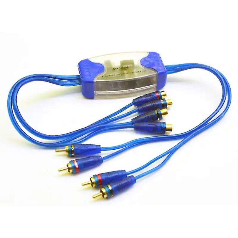 Universal Noise Sound Eliminator 4 Channel RCA Ground Loop Isolator Noise Filters For Car Audio~25381