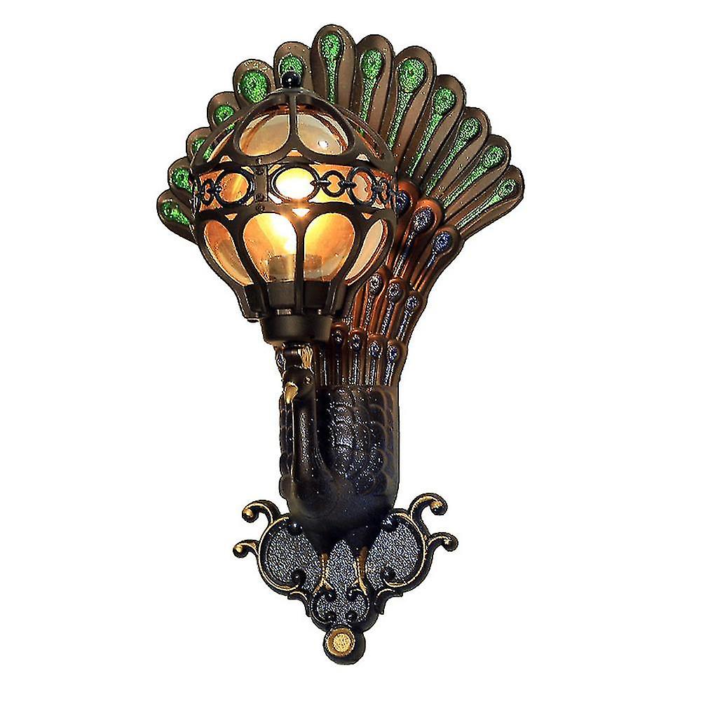 Colorful Peacock Wall Lamp 220v E27*1 Without Bulb Outdoor Waterproof