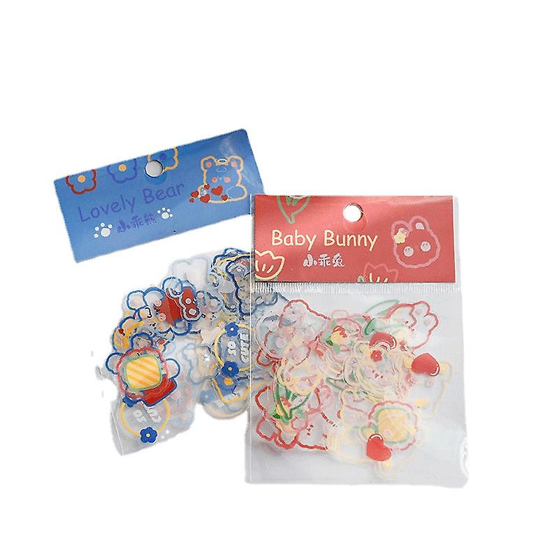 45Pcs Sticker Pack Cute Handbook Journal Pet Waterproof Self-adhesive And Transparent