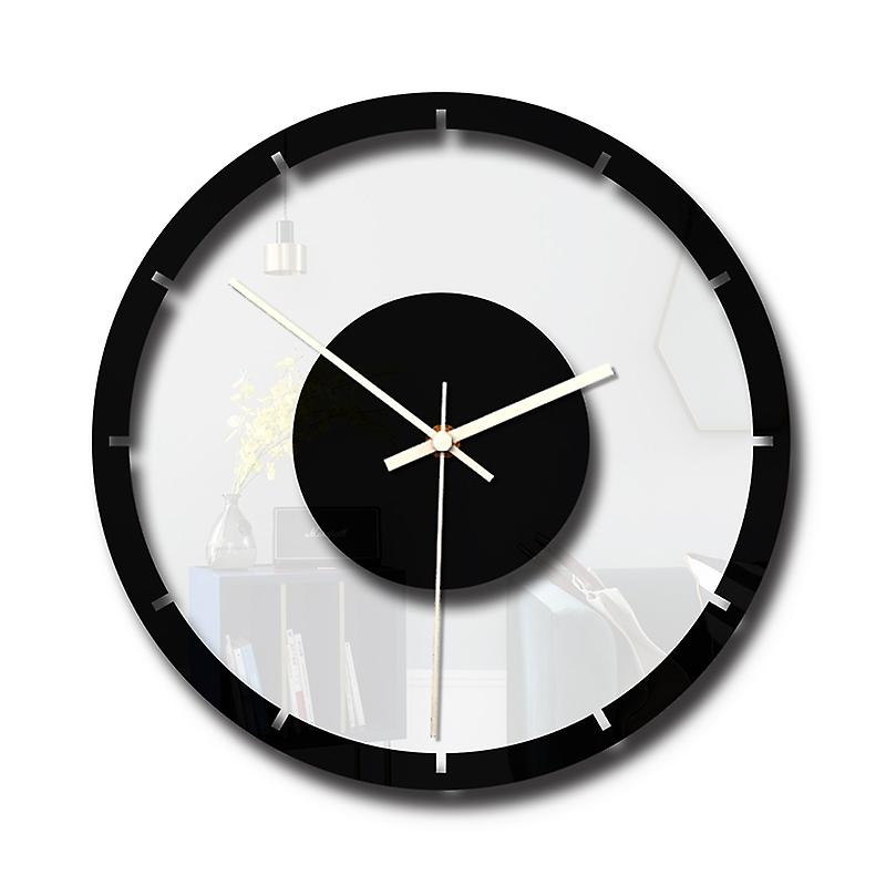 TM011 A Round Wooden Dial Transparent Acrylic Wall Clock