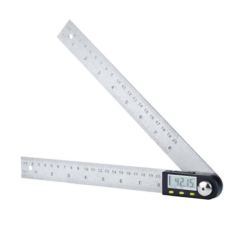 Stainless Steel Ruler with LCD Display Angle Protractor