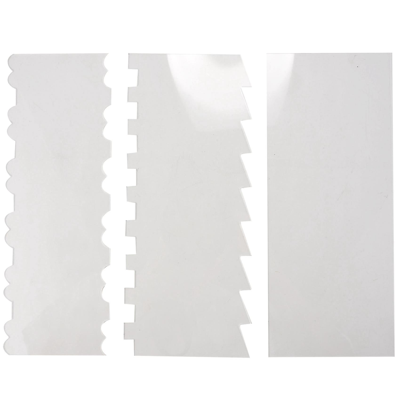 6 Pieces Acrylic Cake Scraper Decorating Contour Comb Cake Edge Smoother Tool Pastry Kitchen Baking