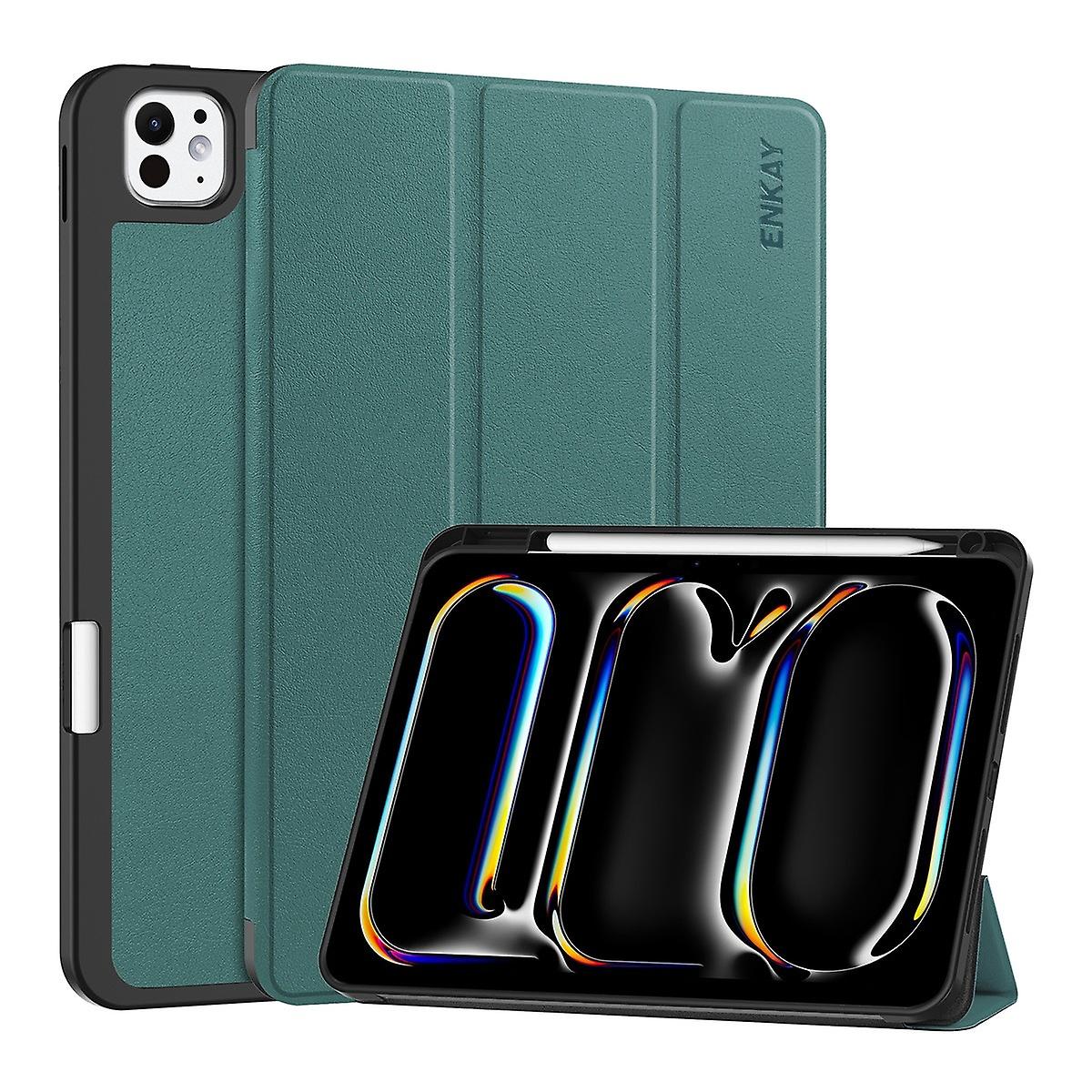 ENKAY Leather Smart Case For iPad Pro 11 2024