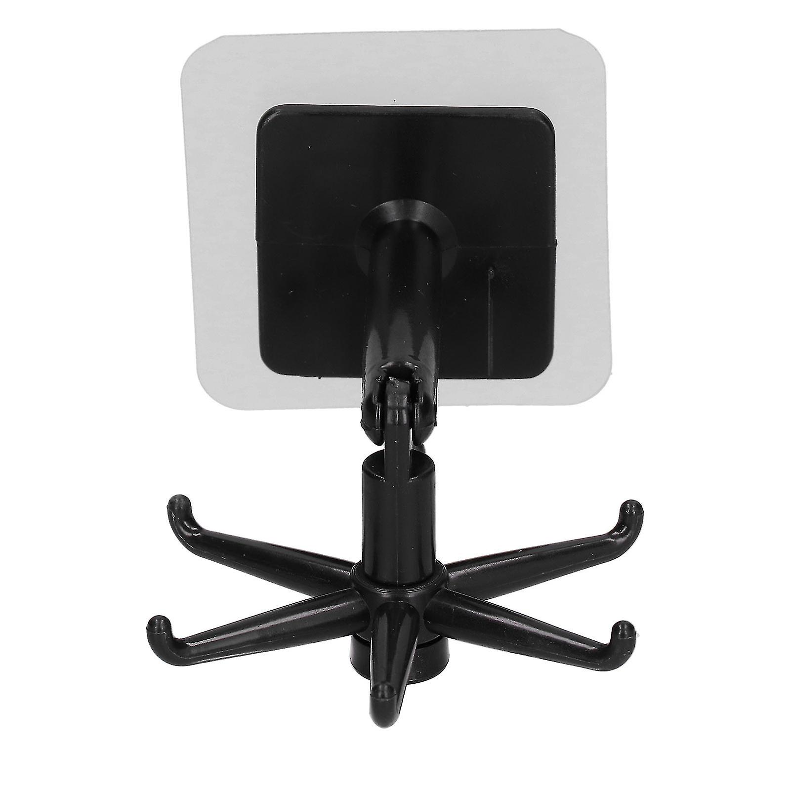 No Punch Unique Shape Hook  Wall Hanger for Home Bathroom(Black )