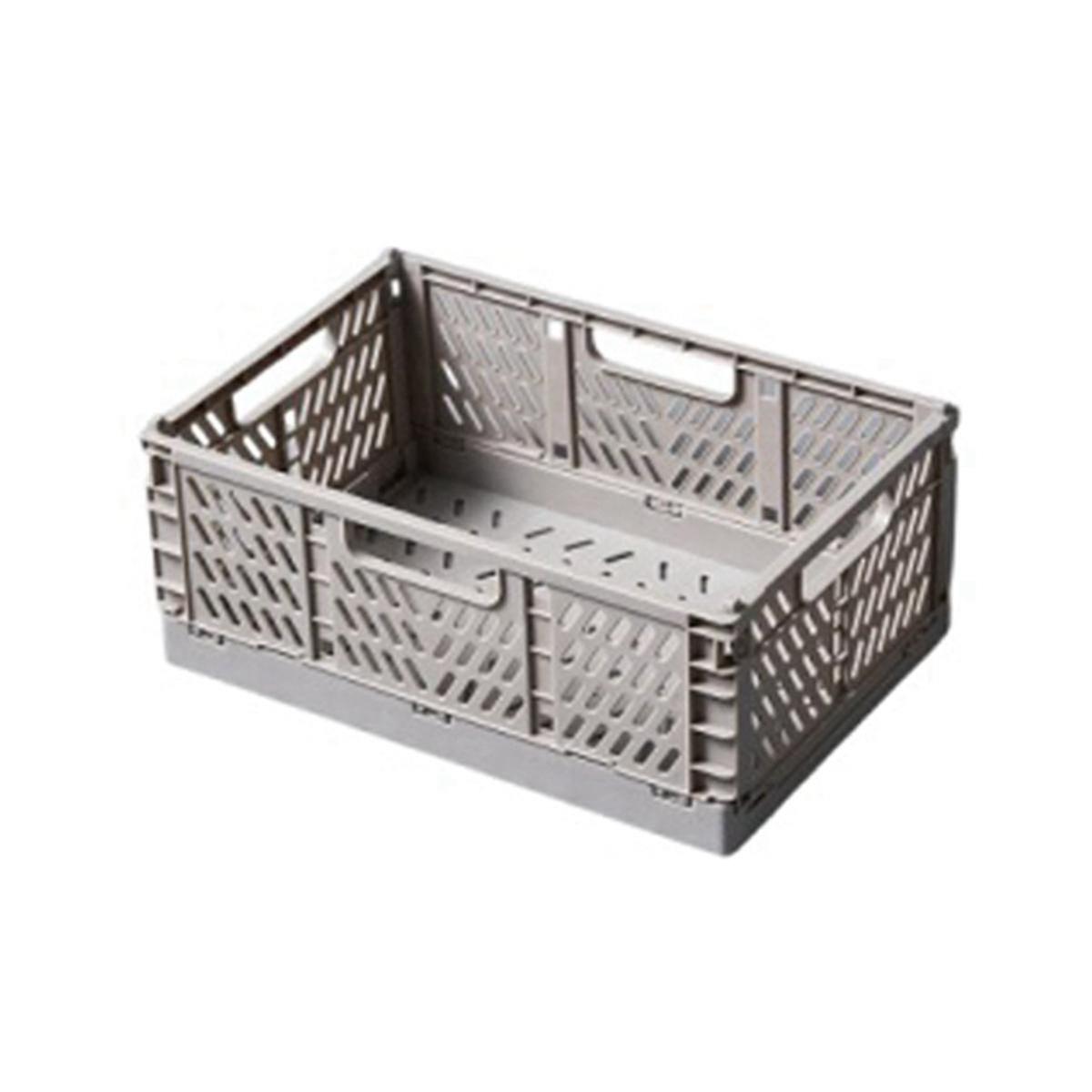 Folding Storage Box Basket Utility Cosmetic Container Desktop Holder Home Use School Desk Storage Box Gray