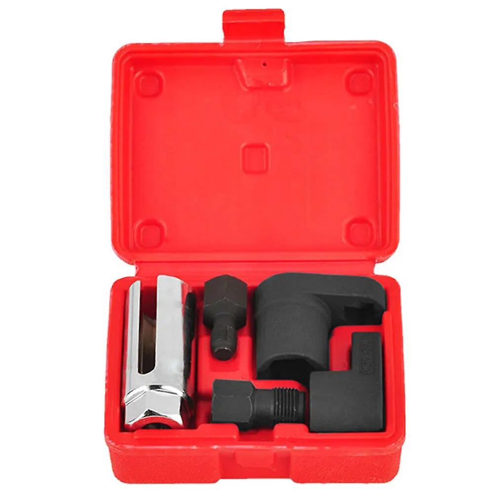 Auto O2 Socket Removal Install Offset Thread Chaser Tool Oxygen Vacuum Sensor Removal Socket Kit Install Removing Change Tool